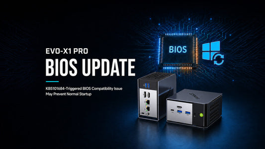 GMKtec EVO-X1 Pro BIOS update notice for the KB5101684 startup issue