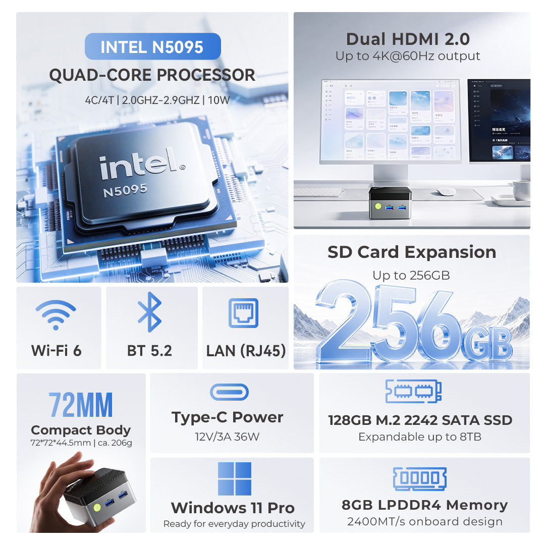 GMKtec NucBox G5S Intel® Celeron® N5095 Mini PC