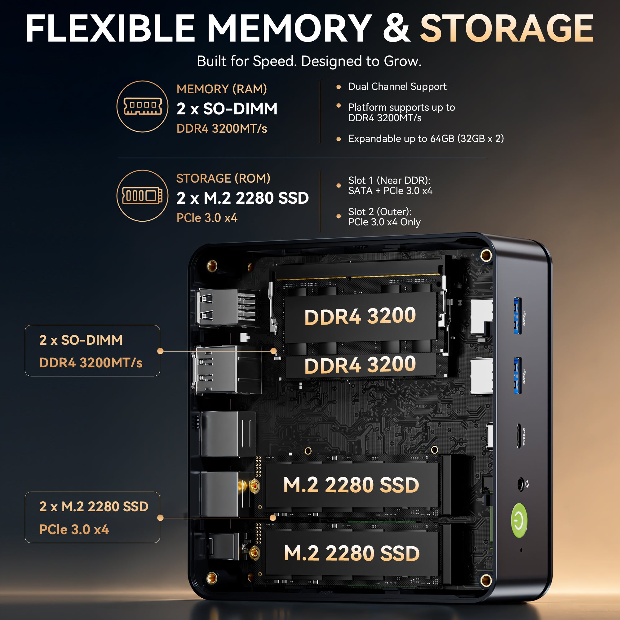 GMKtec NucBox M5S AMD Ryzen™ 3 5400U Mini PC