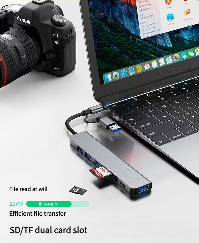 GMKtec 8-in-1 USB Hub Docking Station