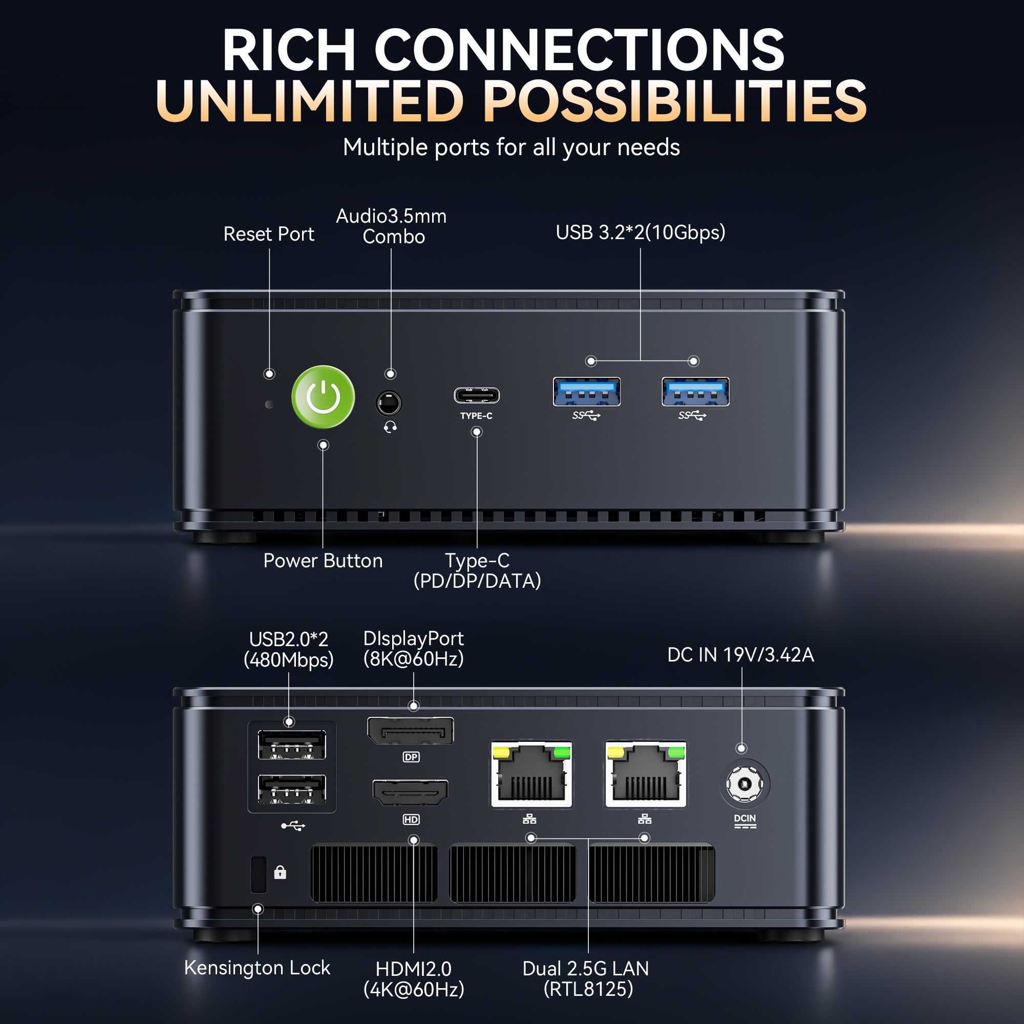 GMKtec NucBox M5S AMD Ryzen™ 3 5400U Mini PC