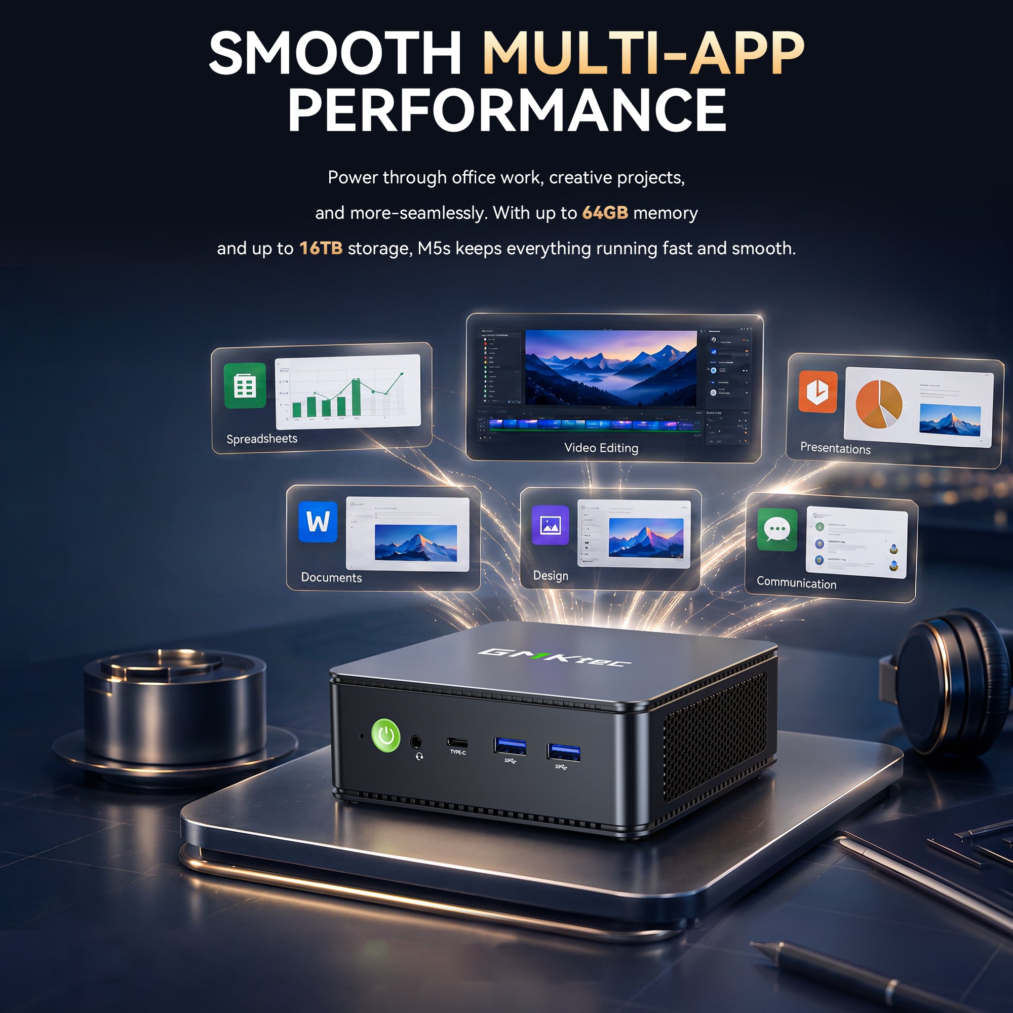 GMKtec NucBox M5S AMD Ryzen™ 3 5400U Mini PC