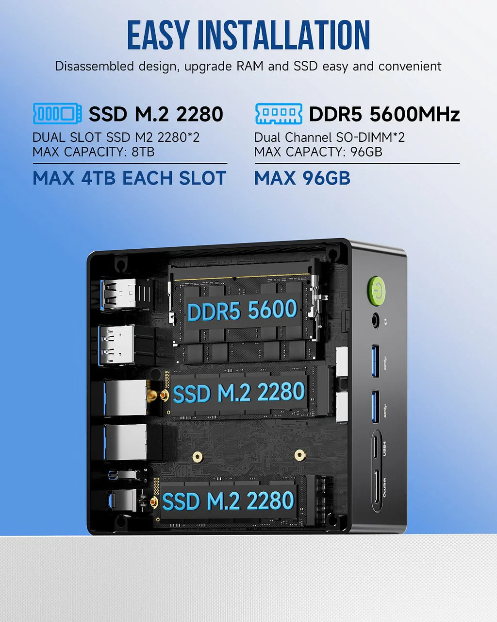 GMKtec NucBox K8 Plus AMD Ryzen™ 7 8845HS Mini PC