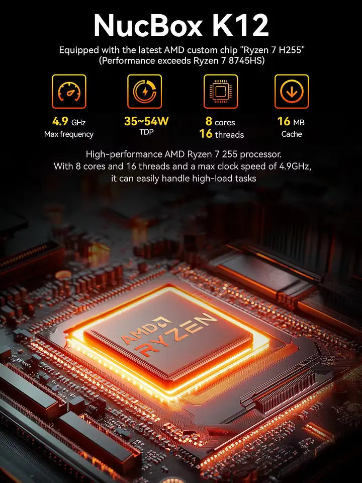 GMKtec NucBox K12 AMD Ryzen™ 7 H 255 Mini PC