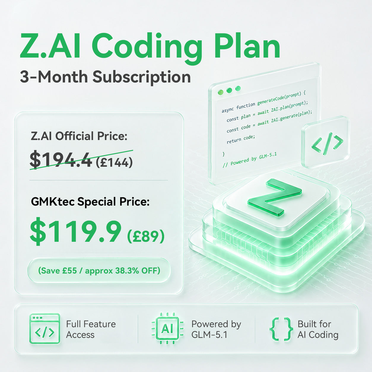 Z.AI Coding Plan 3-Month Subscription