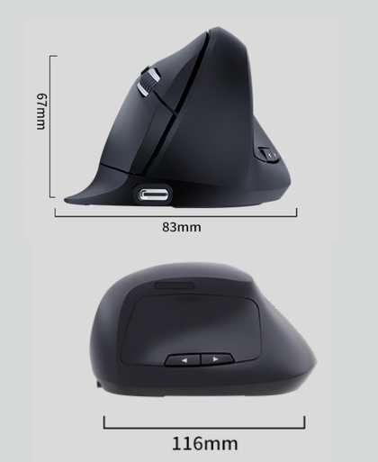 GMKtec Ergonomic Vertical Bluetooth & 2.4G Wireless Mouse