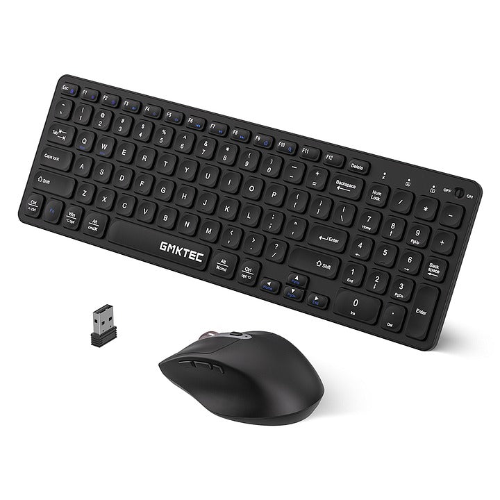 GMKtec 2.4G Wireless Full-sized Keyboard & Mouse Combo