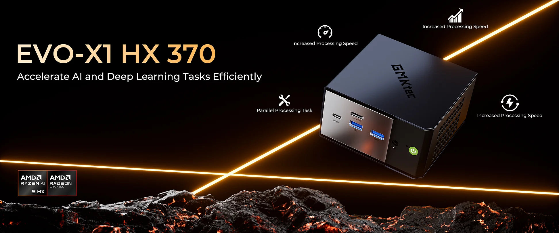 GMKtec EVO-X1 AMD Ryzen™ AI 9 HX 370 Mini PC – GMKtec UK GMKtec EVO-X1 AMD Ryzen™ AI 9 HX 370 Mini PC – GMKtec UK